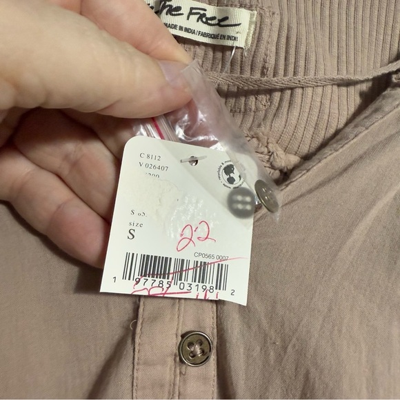 NWT FREE PEOPLE Lyrical Tunic / Etherea Beige Small - Picture 6 of 10